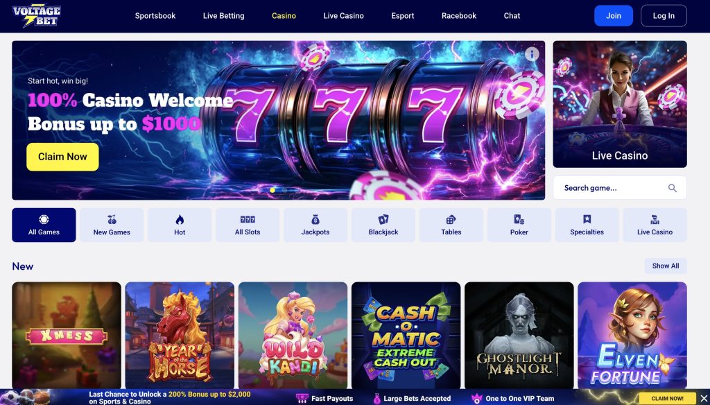 VoltageBet Online Casino Minnesota